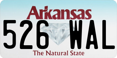 AR license plate 526WAL