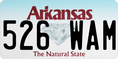 AR license plate 526WAM