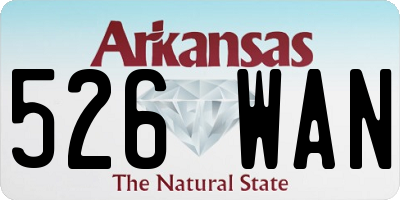 AR license plate 526WAN