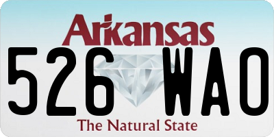 AR license plate 526WAO