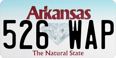 AR license plate 526WAP