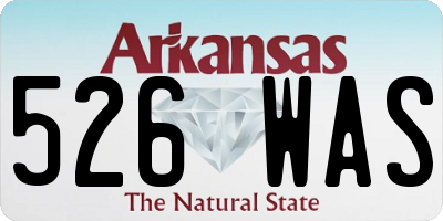 AR license plate 526WAS