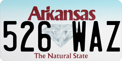 AR license plate 526WAZ