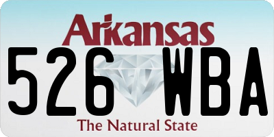 AR license plate 526WBA