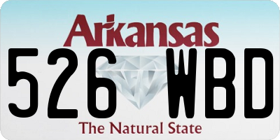 AR license plate 526WBD