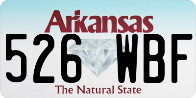 AR license plate 526WBF