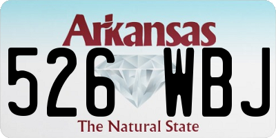 AR license plate 526WBJ