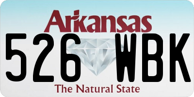AR license plate 526WBK