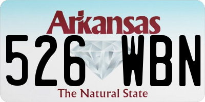 AR license plate 526WBN