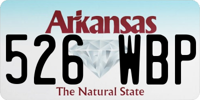 AR license plate 526WBP