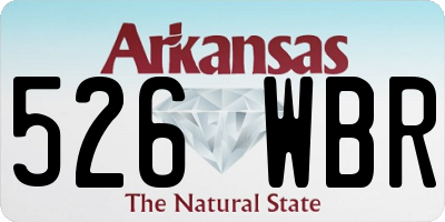 AR license plate 526WBR