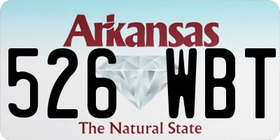AR license plate 526WBT