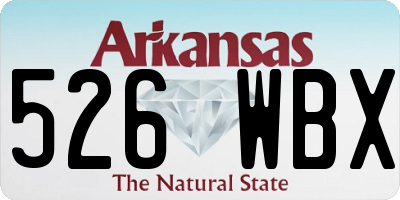 AR license plate 526WBX