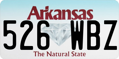 AR license plate 526WBZ