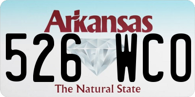AR license plate 526WCO