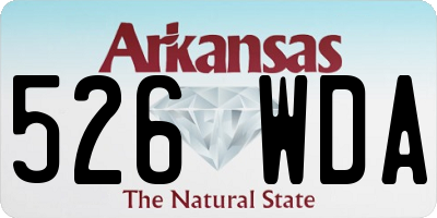 AR license plate 526WDA
