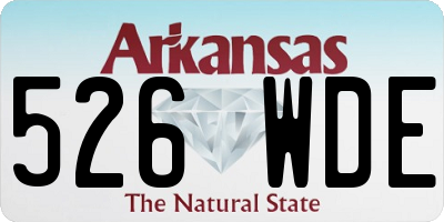 AR license plate 526WDE