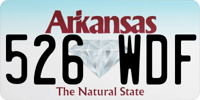 AR license plate 526WDF