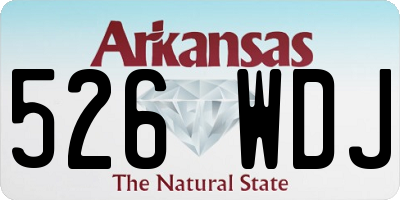 AR license plate 526WDJ
