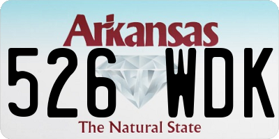 AR license plate 526WDK