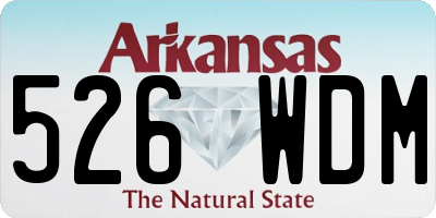 AR license plate 526WDM