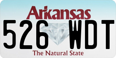 AR license plate 526WDT