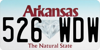 AR license plate 526WDW