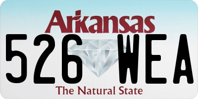 AR license plate 526WEA