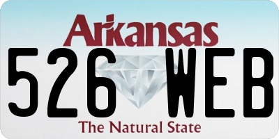 AR license plate 526WEB