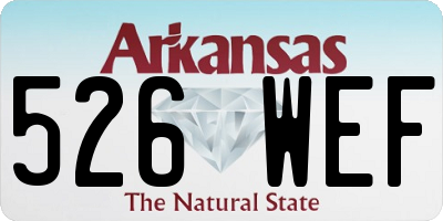 AR license plate 526WEF