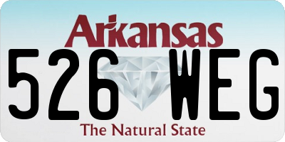 AR license plate 526WEG
