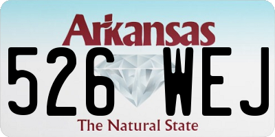 AR license plate 526WEJ