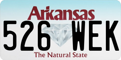 AR license plate 526WEK