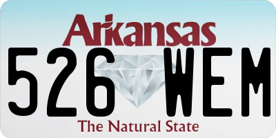 AR license plate 526WEM