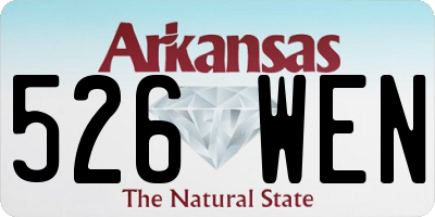 AR license plate 526WEN