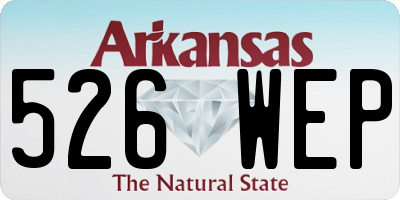 AR license plate 526WEP