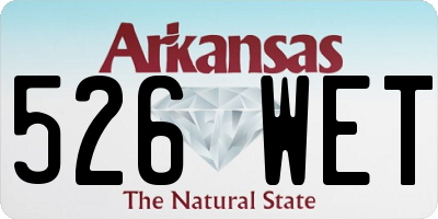 AR license plate 526WET