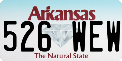 AR license plate 526WEW