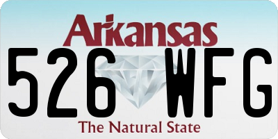 AR license plate 526WFG