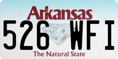 AR license plate 526WFI