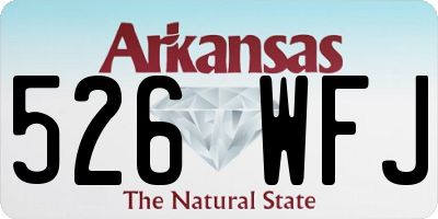 AR license plate 526WFJ