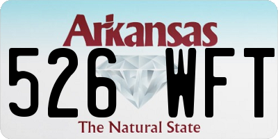 AR license plate 526WFT