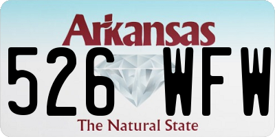 AR license plate 526WFW