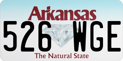 AR license plate 526WGE