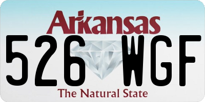 AR license plate 526WGF