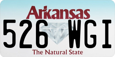AR license plate 526WGI