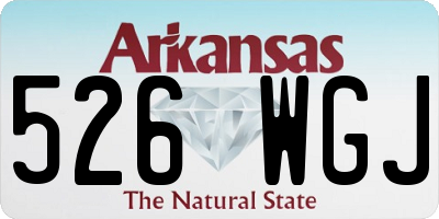 AR license plate 526WGJ