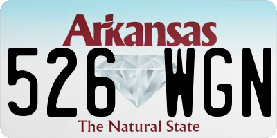 AR license plate 526WGN