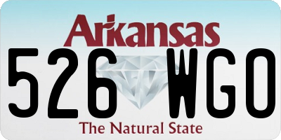 AR license plate 526WGO