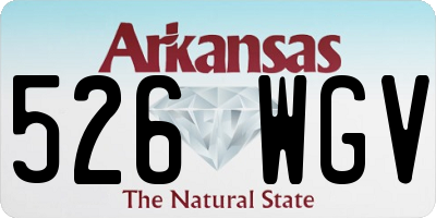 AR license plate 526WGV